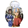 Erkek Hoodies Sweatshirts Avatar Son Airbender 3D Baskı Karikatür Anime Sweatshirt Erkek Kadın Moda Hoodie Pullover Hip Hop Kids Tops
