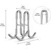 Ganchos trilhos duplos laterais sobre o gancho da porta do chuveiro para toalhas de banheira bola de bola pendurada rack rack sem moldura cozinhas de armazenamento de vidro