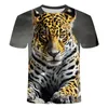 T-shirts pour hommes et femmes 2023 et motif animal imprimé en 3D Tops Hip Hop Style Punk T-shirt à manches courtes Street Wear