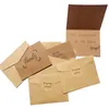 Embrulhado de presente 6pcs/conjunto em branco obrigado kraft papel cartões de papel Nota envelopes saudação convite casamento obrigado aniversário