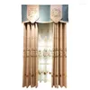 Curtain Embroidered Elderly People's Room Chinese Style Coffee Color Curtains For Living Bedroom Luxury Home Decor