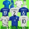 2023 Italië Soccer Jerseys Italia 23 24 Fans Player Versie Maglie Da Calcio Verratti Chiesa Gnonto Football Shirt T Lorenzo Pinamonti Politano Grifo Kids Kit Uniform