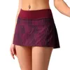 Active Shorts tempo rivaal met logo vrouwen vergulde hoge taille yoga rokken bevestigd voor golf tennis workout sportschool kleding sportkleding