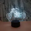 Tafellampen motorfiets kleurrijke 3D lamp kristal acryl visie stereo moderne bureau touch creatieve verlichting