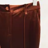 Women's Two Piece Pants Autumn OL Elegant Suit Korean Style Velvet Blazers Jackets Bell-bottomed Set F027Women's
