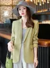 Women's Suits Women Fashion Chic Office Lady Blazer Vintage Solid Color Elegant Long Sleeve Outerwear Classic Loose Casual Tops 2023