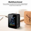 5-in-1 Smart Temperature Humidity Tester Digital Display Air Quality Detector Multifunctional Testing Meter Black