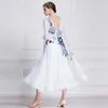 Stage Wear B-18413 Custom White Ballroom Smooth Competition Dance Dress High-end Modern For Adults
