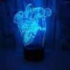 Lampy stołowe motocykl 3D Mała lampa Multi kolor dotknij zdalne sterowanie USB nocne oświetlenie 7 Zmień moderne biurko