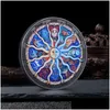 Andere Kunst und Kunsthandwerk 45 mm farbige Twee Konstellationen Glücksmünze Sonne Mond Gott Bronze Sammlerstücke Metall Souvenirs Geschenke für Horoskop Dh8Cl