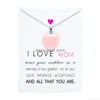 Pendant Necklaces Mothers Day Love Mom Heart Luminous Stone Blue Green Glow Light In The Dark Necklace For Jewelry Making With Card Dhn6T