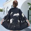 Abbigliamento etnico Donna Uomo Sexy Yukata Donna Streetwear Tradizionale stile giapponese Haori Flaming Phenix Print Cardigan Kimono Harajuku