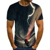Camisetas masculinas 2023 Racer de camisetas gráficas 3D estilo punk homem de verão Modotcycle Top Plus Size Size