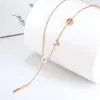 Chains Love Charm Necklace For Lover Stainless Steel Ladies' Bar Choker Rose Gold Female AccessoriesChains