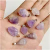 Pendant Necklaces Natural Stone Rough Mineral Quartz Crystal Agate Gems Pendants Fit Diy Necklace Earrings Accessori Costume Jewelry Dhmt9