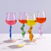 Wine Glasses Rose Flower Shape Cocktail Creatical Glass Red Goblet For Party Wedding Glassware Cup Drinkware