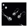 Pendanthalsband Trendiga 1CT D Färg VVS1 Moissanite Teardrop Halsband Drop örhängen för kvinnor 925 Sterling Sier Jewelry Set Delive Dhkej