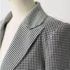 Women's Suits Female Black White Plaid Blazer Spring Autumn Women Jacket Ladies Long Sleeve Work Wear Outerwear