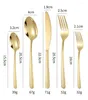 Dinnerware Sets 30Pcs 24Pcs Golden Cutlery Set Luxury Retro Western Flatware Serving For 6 Includes Spoons Forks Knifes Dishwasher Safe