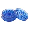 Nieuwe Roken Accessoires 60mm 3 stuk kleurrijke plastic grinder voor roken tabak grinders met groen rood blauw clear FY2142 ss0120