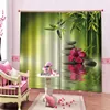 Curtain Customized Size Luxury Blackout 3D Window Curtains For Living Room Nature Scenery Green Bmaboo