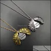 Collane con ciondolo Collana con medaglione girasole Est Gioielli di moda Donna Will And Sandy 833 Q2 Pendenti con consegna a goccia Dhxil