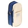 Sacs de rangement Classique Mode Crayon Sac Toile Contraste Couleur Grande Capacité Cas Papeterie Organisateur Pour Cadeau Étudiant