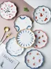 Plates Creative Hand-painted Ceramic Children Breakfast Dessert Plate Western Pasta Salad Fruit Posing Home Kitchen Tableware