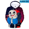 Heren Hoodies Rolspel Undertale Sweatshirt Men en vrouwen grappige schattige streetwear printen 3D hoody casual kleding