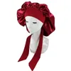 Berretti Berretto/Teschio Berretti Donna Floreale Setoso Poliestere Notte Berretto da notte Cofano per capelli Cappello Donna Casual Fascia larga Copricapo Doccia in raso