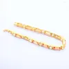 Link Bracelets Women Party Gift Silver Morganite Yellow Gold Plate Fashion Free Ship B012-18