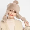 Berets Women Winter Est Outdoor Warm Fluffy Fleece Hats Faux Fur Earflap Ski Cap Casual Ear Protector Cover