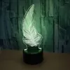 Настольные лампы красочные творческие визуальные USB 3D Nightlight Creativestereo Desktop Lamp