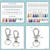 Tecla dos anéis de chave Diy Tassel Keychain Circle para chaveiros de carcechains pendentes com ganchos giratórios de corrente Decoração de anel de salto n66y f gota del dhsz0