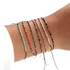 Braccialetti marchio di moda americano personalità semplice perle di riso manebro intrecciata regolabile in stile bohémien femmina