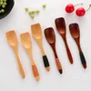 Plates Wood Rice Soup Dessert Spoon Traditional Wooden Spoons Large Long Handled Kids Coffee Tea Mixing Tableware Kitchen