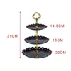 Plates 31cm 3-tier Stand Three-layer Fruit Plate For Party Display Dessert Colors Rack Gift Storage Buffet Dish Warmer