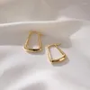 Pendientes de aro con cierre geométrico Vintage para mujer, pendientes colgantes delicados, hebillas de oreja inusuales de lujo, joyería para fiesta y boda