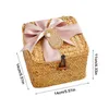 Present Wrap Treat Boxes With Ribbons Box For Cookies Cake Goodies Candy Seagrass Woven Basket Present Party Christmas