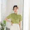 Women's Blouses 2023 Summer Elegant Orange Office Ladies Work Wear Blouse Female Tops Clothes OL Formal Uniform Designs Business Shirt For