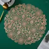 Bord mattor europeiska stämpling rosblomma isolerade heminredning bröllop placemat trädgård mat kök gadget set