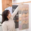 Storage Boxes Solid Color Multi-grids Underwear Hanging Bag Double-sided Available Hang Tyle Socks Bra Dormitory Organizer