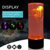 Nocne światła Lampa Lampa Jellyfish Aquarium Bedside Atmosfera nastrój Światło Pływający uroczy prezent świąteczny Kawaii dla K K1Z8