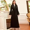 Ethnic Clothing Eid Ramadan Muslim Abayas Arabic Turkey For Women Party Gown Rhinestone Tassel Open Kimono Cardigan Middle East Islamic