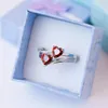 Anillos de boda Caoshi Exquisito Double Heart Temperament Joyería para el dedo para parejas Accesorios de opciones de color múltiples