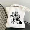 Sacolas de compras haikyuu bolsa bolsa comprador eco bolso ttete sac cabas pega de tecido