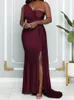 Vestidos casuais mulheres maxi vestido de festa longa dobra uma noite de fenda ombro celebrar um aniversário sem costas casamento convidado vestidos femininos natal