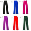 Stage Wear Latin Dance Pants Women High Waist Modern Salsa Tango Samba Ballroom Practice Long Trousers