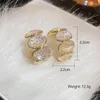 Boucles d'oreilles créoles Uilz mode coréenne en forme de C demi-cercle Zircon pour femmes filles pavé CZ couleur or Simple boucle d'oreille bijoux de fête