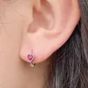 Hoop Ohrringe Korean Fashion Mini Buntes quadratisches Herz Zirkon Ohrschnalle für Frauen Schmuck 2023 Trend Piercing